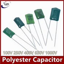 슈퍼캐패시터 폴리에스테르 필름 축전기 221 222 334 681 272 1000 630 250V 400V 100V 1NF 22NF 10NF 47NF 100NF 01UF 50 개, 46.2E103J 10NF 250V