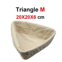 가정용 제빵 발효기 자연 등나무 빵 교정 바구니 수제 고리 버들 세공 베이킹 그릇 반죽 발, 20 Triangle 20X20X6