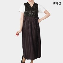 개량 한복풍 원피스 앞치마 명절 한식당 정식당 떡집, 검정땡땡이(sfae243)