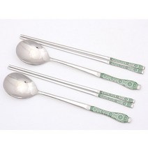 티타늄수저 일성로얄-고려청자 부부수저 2벌 은수저 손님맞이수저 은도금수저 전사수저 1317_B 고급수저 한식수저세트