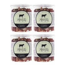 생후 3개월 이상 강아지 간식 개이득 훈련용 간식, 4개, 소 슬라이스