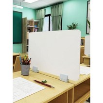 사무실 파티션 가림막 학생 교실 책상 위에 수납 전용 다용도 칸막이 선반, 5밀리미터 두께-흰(40×40cm)