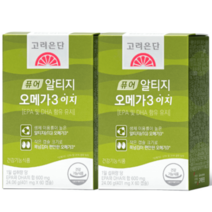 고려은단 퓨어 알티지오메가3 rTG 이지 작은알 60캡슐 2팩, 퓨어 알티지오메가3 rTG 이지 60캡슐 2팩, 쇼핑백 O (+0원)