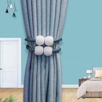 커튼 묶기 자석 홀더 타이백 집게 고정 2P 간단설치 인테리어 부자재 커튼고리 부속 DIY