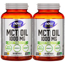 NOW MCT 오일 1000mg 캡슐 150정 2병 세트