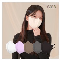 아바 KF94 새부리형 컬러 마스크 중형 100매, 중형 블랙
