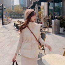 단톤조끼 여자 홈쇼핑 무스탕 뽀글이 경량 패딩 조끼 니트 키작녀 데이트룩 따땃 빅사이즈 아우터