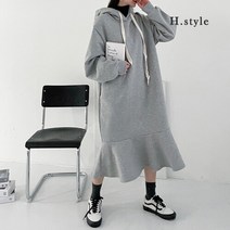 [H스타일](TS)기모후드후레아원피스