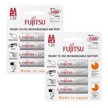 후지쯔 2000mAh AA 8알 충전지 충전건전지