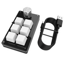 매크로키보드 커스텀 핫 스왑 미니 키 노브 프로그, 없음, 없음, 스페인 +6 Keys USB+레드 스위치
