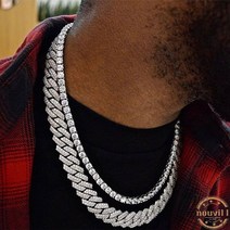 테니스 목걸이 남자 힙합 실버 스트릿 남성 패션 3mm 4mm 5mm 체인 지르코니아 공용 클래식