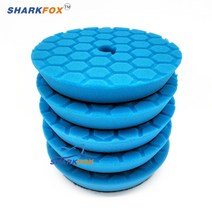 그라인더톱날 원형 헤라 자동차 스폰지 버프 연마 패드 및 5 125mm6150m, 17.Blue x 5pcs  5Inch Backer