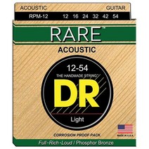 DR Strings 희귀 인청동 어쿠스틱 헥스 코어 1254, Silver