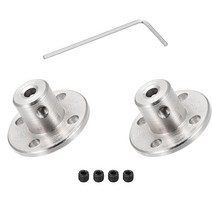 DMiotech 2팩 3.17mm 플랜지 커플링 커넥터 리지드 가이드 샤프트 서포트 커플러 M1.5 육각 렌치 및 나사 포함 DIY RC 모델 모터용 USA 미국