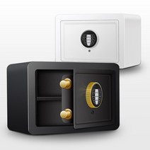 가정용 소형금고 디지털 스마트 숫자키패드 사무실 호텔 숙소 귀중품 보관함, 화이트
