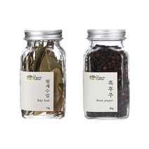 W0398BEP 향신료 잡내 스테이크 x 허브 오가닉 흑후추 80g 10g 모음월계수잎 통 수입식품 가루, PD 1