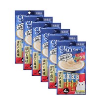이나바 챠오츄르 14g x 4개입, 6개, 참치+조갯살