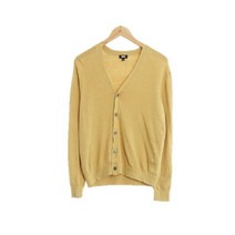 유니클로 옐로우 마혼방 긴팔가디건 여자 0423