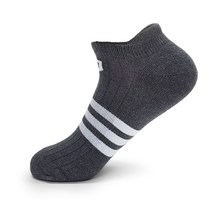 송이네양말 남성양말 삼선 스포츠 이중쿠션 운동양말 4켤레, 차콜 4켤레