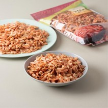 속살가득 마늘쫑졸임 반찬용 국산 두절 꽃새우 500g 건강에좋은