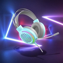 오버이어헤드셋 귀 안아픈 접이식 게이밍 블루투스 헤드셋 럭셔리 파티 물건 게임 게임 마이크 헤드 스테레오 이어 스피커 액세서리, 푸른