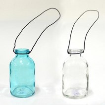 손잡이 유리병 C 투명 블루