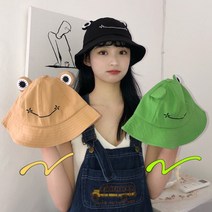 은창]깜찍이 개굴 벙거지 모자 벙거지모자 선캡 썬캡 여름 캡모자 밀짚 왕골 나들이 여성 성