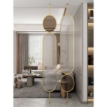 유리 회전 가림막 파티션 헤어샵 인테리어 가벽 원형, A 30x200 (블랙-골드-로즈 골드 선택)