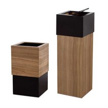 우드 쓰레기통 인테리어 고급 깔끔한 사무실 미니, 블랙호두30x30x65CM30x30x65CM