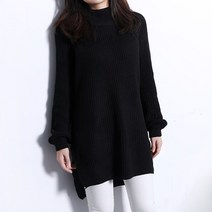 W4075 심플한 반목 롱원피스형 언발롱티셔츠 반목 롱 빅사이즈 폴라 여자 언발 티 원피스