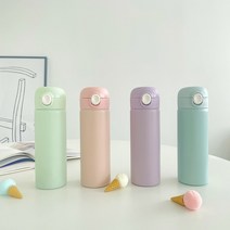 르모네 원터치 보온보냉 텀블러 380ml, 연보라