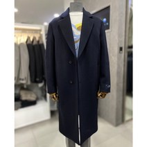 리버클래시 22F/W 다크네이비 캐시미어 혼방 반더블 세미오버핏 코트(LIW21982)