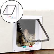 베란다고양이문 캣도어 고양이 강아지 틈새 보조 문, 마이펫 도어_블랙_L