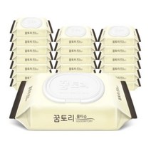 꿈토리물티슈 도톰한 나비의꿈 캡형, 60개, 60매입