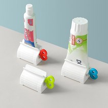 루나버블 태엽식 치약 짜개 디스펜서 3color 블리스터포장 거치형 알뜰 정리 보관 튜브 링거 욕실 압착기, 블루