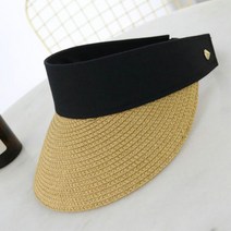 스피소 느리게걷기 여성 비치 짚 모자 왕골모자 밀짚모자 썬캡 창모자 비치모자 여성모자 자외선차단 여름모자