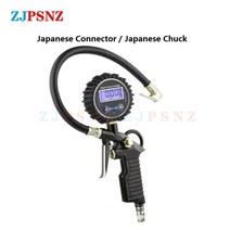 타이어 공기압 주입기 측정기 키트 바람넣기 체크 공기 바람 센서 자동차 에어컴프레셔 자동 압력 게이지 압력 총 유형 압축기 오토바이 팽창기 펌프 수리 도구, jp 디지털 디스플레이