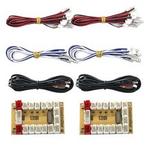 카드보드게임 루미큐브클래식 체스판 카드게임 아케이드 제로 지연 usb 인코더 pcb 보드 조이스틱 게임 스틱 컨트롤러 pc amp 라즈베리 파이 5v led 푸시 버튼, 키트 4