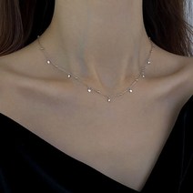기부목걸이 세련된 여성 초커 목걸이 실버 컬러 기질 작은 구슬 하트 나비 크로스 넥 체인 쥬얼리 걸스 선
