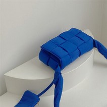 크로와상백 디자이너 코튼 크로스 바디 작은 가방 여성용 패션 다운 패딩 숄더백 나일론 퀼트 짠 공간
