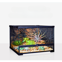 테라리움 비바리움 만들기 DIY 키트 유리 케이스 이끼 식물 팔루다리움, (20X20X20cm/ 배수포함)