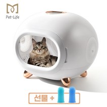 Pet Life 펫드라이룸 항온고양이집 저소음 쓰다듬다 창구 한국표준플러그 건조 강아지 드라이기 PLHG-03, 흰색