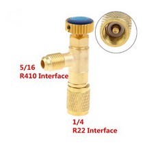 게이트 볼 밸브 냉매 R410A R22 공구 장비 용 황동 차단 밸브 충전 호스 에어컨 안전, 01 Black