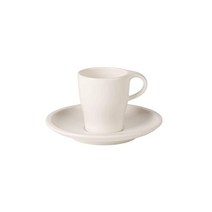 Villeroy & Boch의 Coffee Passion 에스프레소 컵 & 받침 세트 - 프리미엄 도자기 - 독일산 - 식기 세척기 및 전자레인지 사용 가능 - 85g 용량, Espresso Cup Saucer Set