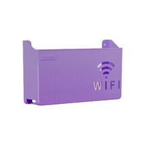 벽 콘센트 가리개 멀티탭 커버 안전 덮개 분전함 다목적 마운트 보관 랙 무선 라우터 원격 제어 보관 케이스 휴대 전화 플러그 홀더, 보라색 보관 선반