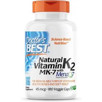 유기농비타민d 액상 임산부 어린이비타민d Doctors Best 비타민 K2 Mk7 뼈 연조직 180 Ct, 단일수량, 단일개당 용량/중량/정