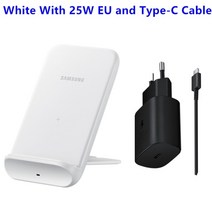 Galaxy s22 s21 s20 ultra s10 s9 s8 plus note8 note9iphone 12 13 qi ep-n3300 용 기존 15w 삼성 고속 무선 충전기 패드, 흰색 25w 유럽 연합, 1개