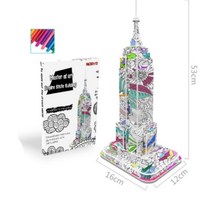 위withh_엠파이어스테이트빌딩 대형 3D 컬러링 퍼즐(10색펜포함) x2 공예용 조립 인테리어 입체 공작용 링퍼즐 종이 장식용♥withy, ♥withyou!, ♥withyou!