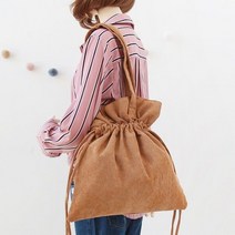 스트링 코듀로이 숄더백 듀이