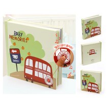12개월 돌사진 성장스토리 사운드 앨범 돌잔치 사진정리앨범 셀프 성장기록, 2층버스, 색상